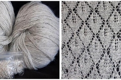 <a href="http://www.ravelry.com/projects/babetter/may-morning-shawl">Grey Beaded Shawl</a>