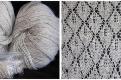 Grey Beaded Shawl