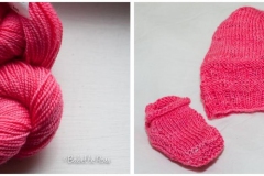 <a href="http://www.ravelry.com/projects/babetter/hearts-and-bows-baby-hat">Infant Hat and Booties</a>