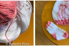 <a href="https://www.ravelry.com/projects/babetter/basic-baby-hat-w--elevation-heart--socks">Elevation Hat and Baby Socks</a>