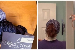 Socked Slouch Hat with Ponytail Hole