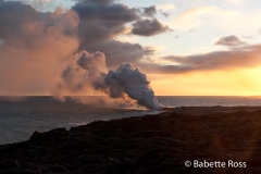 Volcanos National Park Lava Flow into Ocean