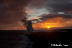 Volcanos National Park Lava Flow into Ocean