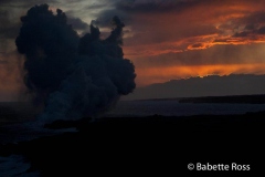 Volcanos National Park Lava Flow into Ocean