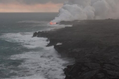 Volcanos National Park Lava Flow into Ocean