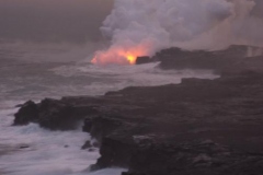 Volcanos National Park Lava Flow into Ocean
