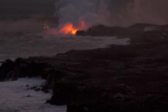 Volcanos National Park Lava Flow into Ocean