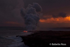 Volcanos National Park Lava Flow into Ocean