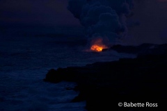 Volcanos National Park Lava Flow into Ocean