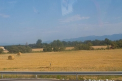 Bales of Hay through Bus Windows