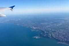 Flying over Chicago