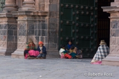 Women in Traditional Dress at the Catherdral
