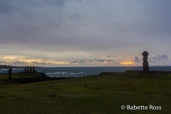 Ahu Ko Te Riku, Ahu Tahai, Sunset