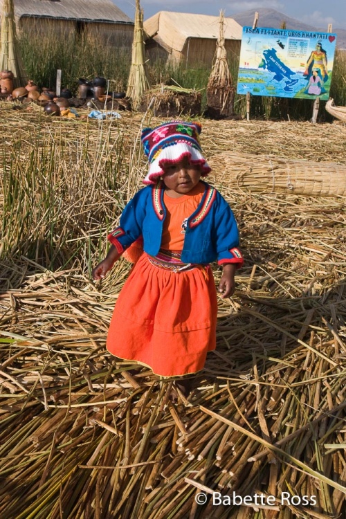 Uros Girl in Traditional Dress