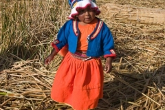 Uros Girl in Traditional Dress