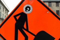Sticker on a Sign