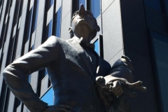 Man with Dog Statue