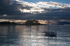 Sunset at Boat Shed Cafe, Nelson