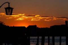 San Marco Mooring Poles at Sunrise