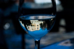 Palazzo Cavalli-Franchetti reflected in my wine